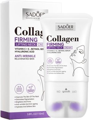 CLY AMS Neck Creams for Firming Roller,Neck Creams for Tightening Best for Older Women,Relieve Edema In The Neck,Reduce Wrinkles Fine Lines and Double Chin,Firm and Lift Sagging Skin