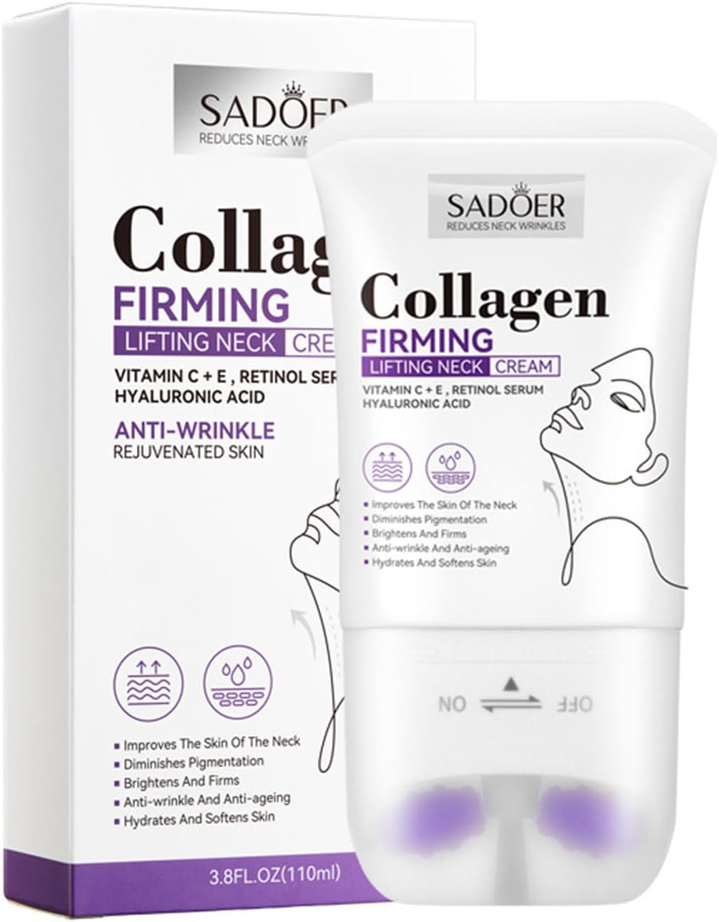 CLY AMS Neck Creams for Firming Roller,Neck Creams for Tightening Best for Older Women,Relieve Edema In The Neck,Reduce Wrinkles Fine Lines and Double Chin,Firm and Lift Sagging Skin 1 CLY AMS Neck Creams for Firming Roller,Neck Creams for Tightening Best for Older Women,Relieve Edema In The Neck,Reduce Wrinkles Fine Lines and Double Chin,Firm and Lift Sagging Skin