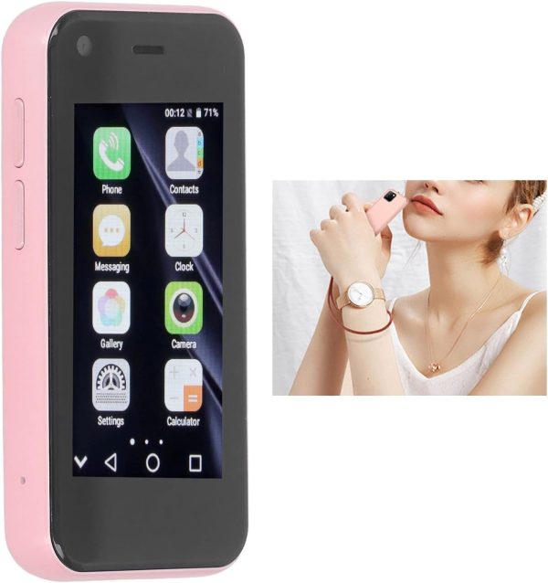 ⁦ACTEA Office and Home Small Cell Phone 2.5 Inch Screen Mini Smartphone for Communication(Green)⁩ - الصورة ⁦3⁩