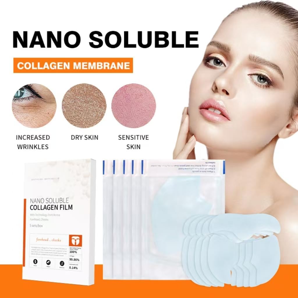 Nano Soluble Collagen Membrane - Technology Fram Korea, Sodium Hyaluronate, Moisturizing, Improve Skin Elasticity, Reduce Fine Lines, Dry Skin Facial Signs Of Aging, Beautiful Skin, Firm Smooth Skin 2 Nano Soluble Collagen Membrane - Technology Fram Korea, Sodium Hyaluronate, Moisturizing, Improve Skin Elasticity, Reduce Fine Lines, Dry Skin Facial Signs Of Aging, Beautiful Skin, Firm Smooth Skin - الصورة 2