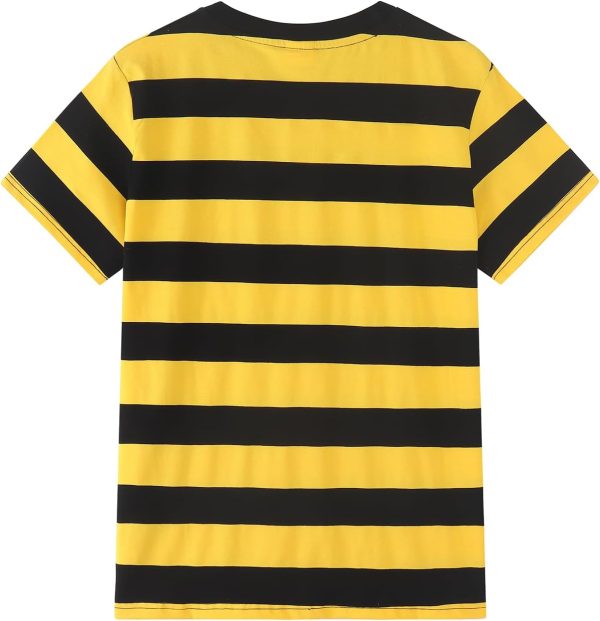 ⁦Spring&Gege Boys' Short Sleeve Striped Crew Neck T-Shirt⁩ - الصورة ⁦2⁩