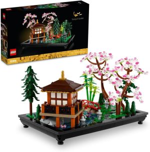 LEGO 10315 Icons Tranquil Garden, Botanical Zen Garden Kit for Adults with Lotus Flowers, Customisable Desk Decoration, Inspired by Japanese Traditions, Mindful Gardening Gift for Women, Men