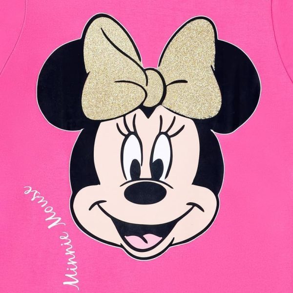 ⁦Disney Girls Disney Minnie Mouse Kids Girls Short Sleeves T-Shirt Western (pack of 1)⁩ - الصورة ⁦5⁩