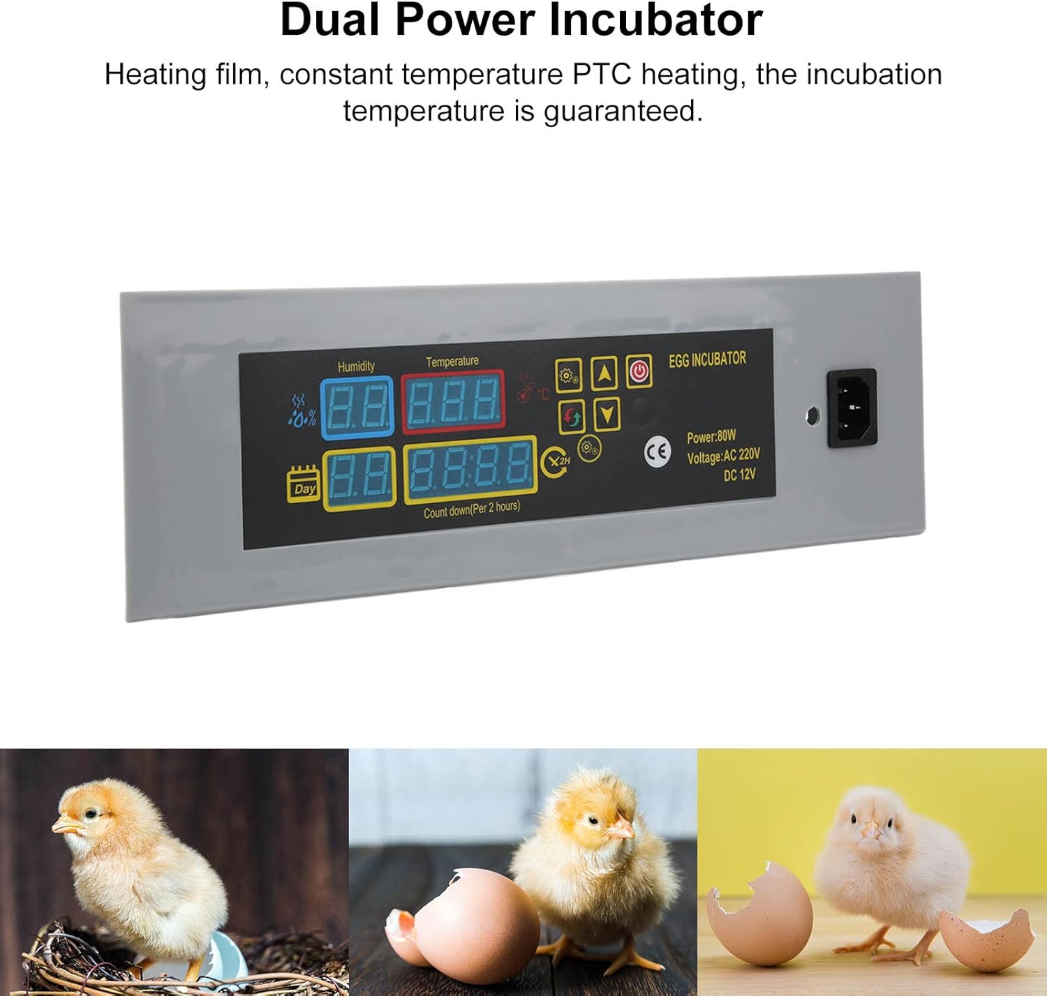 CHDE Digital Mini Fully Automatic Egg Incubator, Digital Poultry Incubator Stable Practical for Egg Incubator for Poultry Incubator(#3) 6 CHDE Digital Mini Fully Automatic Egg Incubator, Digital Poultry Incubator Stable Practical for Egg Incubator for Poultry Incubator(#3) - الصورة 6