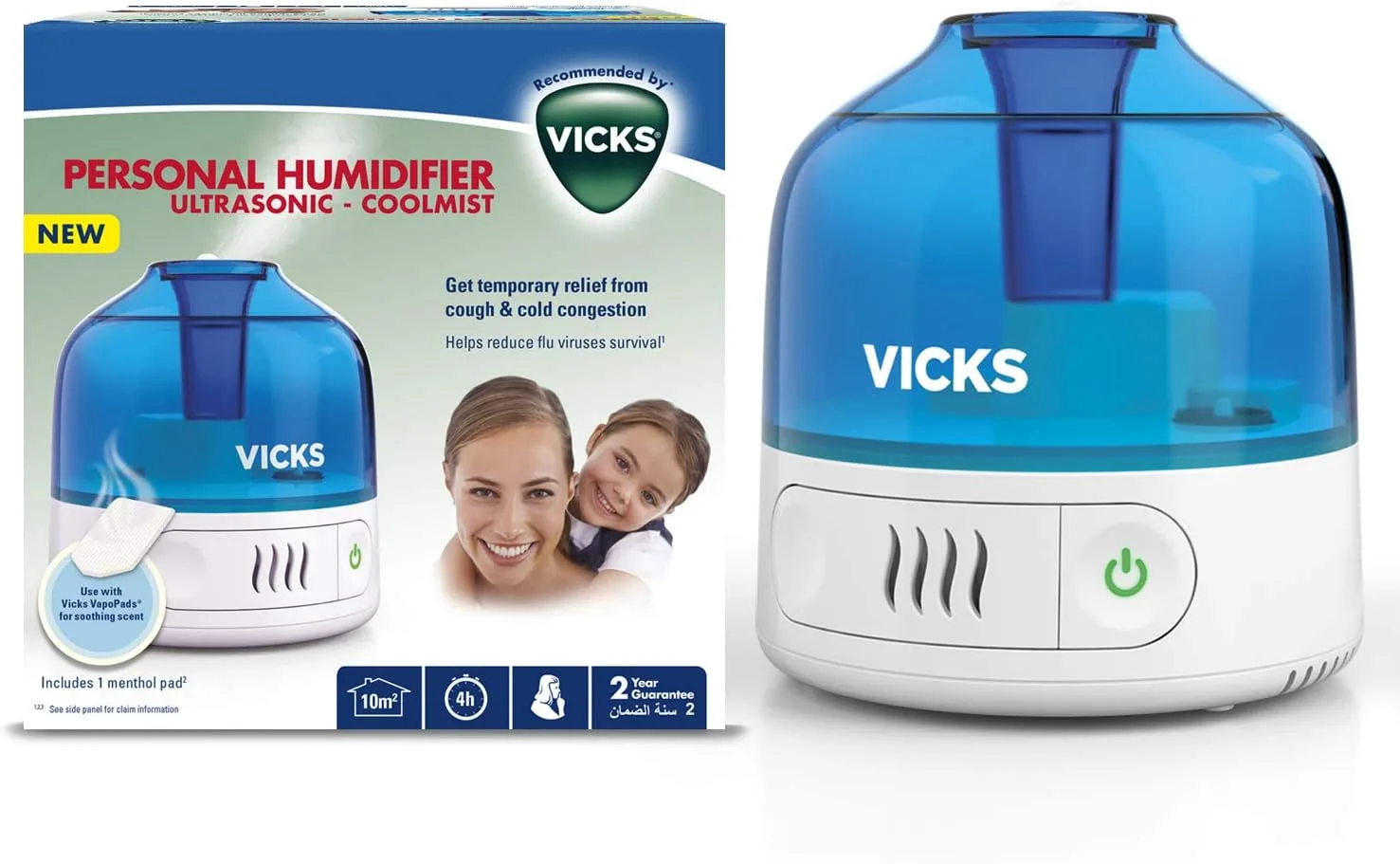 Vicks Personal CoolMist Ultrasonic Humidifier VUL505E4