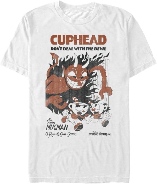 Fifth Sun mens Cuphead Poster T-Shirt
