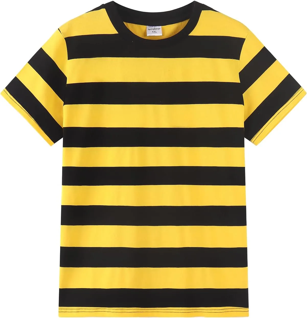 Spring&Gege Boys' Short Sleeve Striped Crew Neck T-Shirt