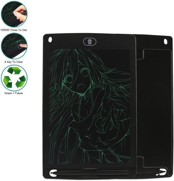 ⁦LCD Writing Tablet 8.5 Inch Doodle Pad Portable Electronic Writer Environmental Writing and Drawing Memo Board-Green⁩ - الصورة ⁦4⁩