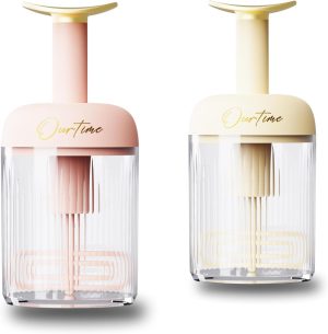 MAKINGTEC 2 Pcs Face Wash Foam Maker, Semi-automatic Facial Cleanser Foam Maker, Marshmallow Whip Maker for Gentle Cleanser Foam (Yello and Pink)