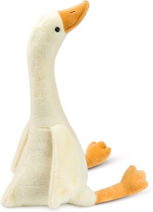 KASTWAVE Swan Stuffed Toy 19.7 Inch, Soft Smooth Plush Goose, Perfect Gift for Boys and Girls, White Animal Plushie Ideal for Children