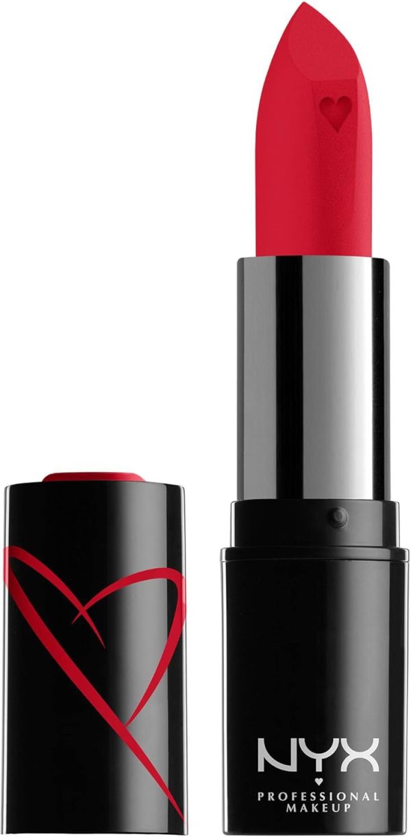 ⁦NYX Professional Makeup, Shout Loud Satin Lipstick - Red Haute 11⁩ - الصورة ⁦2⁩