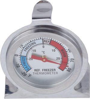 SHOWAY Dial Thermometer, Temperature Tester Stainless Steel Refrigerator Thermometer Corrosion Resistant for Home for Restaurant for Family