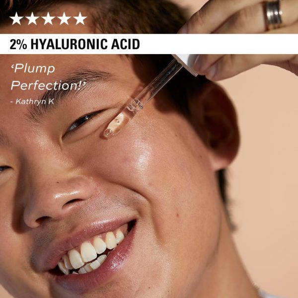 ⁦Revolution Skincare London Beauty Hyaluronic Acid Serum, Plumps, Softens and Hydrates Skin, 2% Solution, Lightweight Face Fragrance Free, 30 ml⁩ - الصورة ⁦4⁩