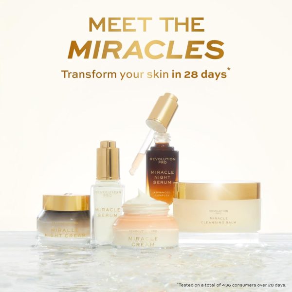⁦Revolution Beauty London Pro, Miracle Cream, Hydrating & Beautifying Face Cream, Reduces Dull Complexions, Lightweight Formula, Contains Hyaluronic Acid & Niacinamide, 100ml⁩ - الصورة ⁦3⁩