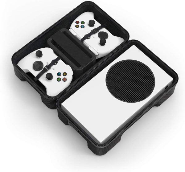 ⁦SHBC Hard Carrying Case Compatible with Xbox Series S Game Console Travel Storage Bag for Wireless Controllers and Cables⁩ - الصورة ⁦4⁩