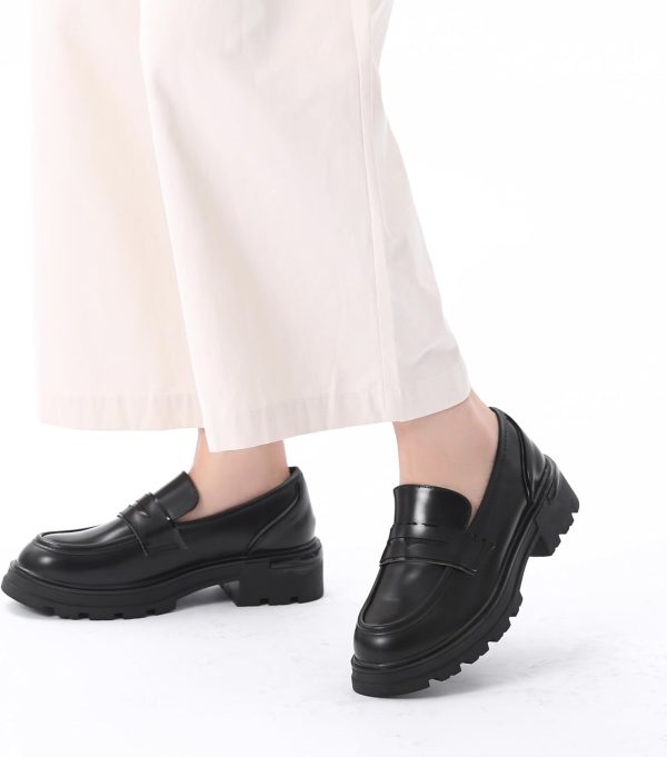 ⁦Bernal Chunky Loafers for Women Platform Fashion Comfortable Slip-On Business Shoes with Buckle⁩ - الصورة ⁦6⁩