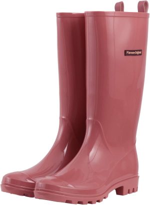 planone Tall rain Boots for Women and Waterproof Garden Shoes，Anti-Slipping Rainboots for Ladies with Comfortable Insoles，Stylish Light rain Shoes and Outdoor Work Shoes