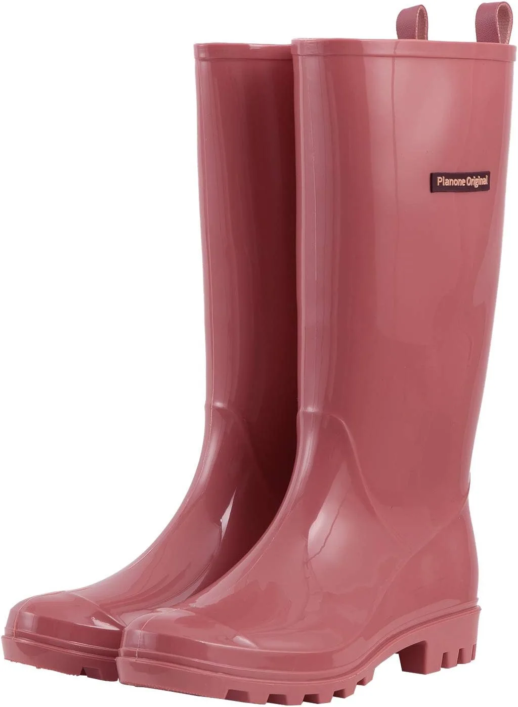 planone Tall rain Boots for Women and Waterproof Garden Shoes，Anti-Slipping Rainboots for Ladies with Comfortable Insoles，Stylish Light rain Shoes and Outdoor Work Shoes