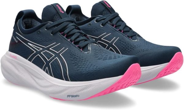 ⁦ASICS Women's Gel-Nimbus 25 Running Shoes, 6.5, Sky/Cream, Sky/Cream, 6.5⁩ - الصورة ⁦2⁩
