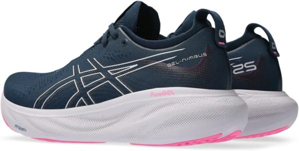 ⁦ASICS Women's Gel-Nimbus 25 Running Shoes, 6.5, Sky/Cream, Sky/Cream, 6.5⁩ - الصورة ⁦3⁩