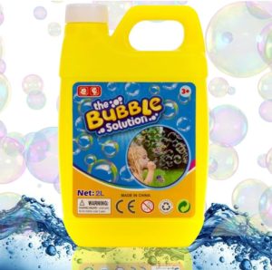 SHANARS 2L Bubble Refill, 2 liter Bubbles Liquid, Bubble Solution Refill, Long Lasting Formula, Easy Grip, Bubble Soap Safe Formula, 2000 ml, Bubble Gun & Bubbles Maker Solution (Random Color Can)
