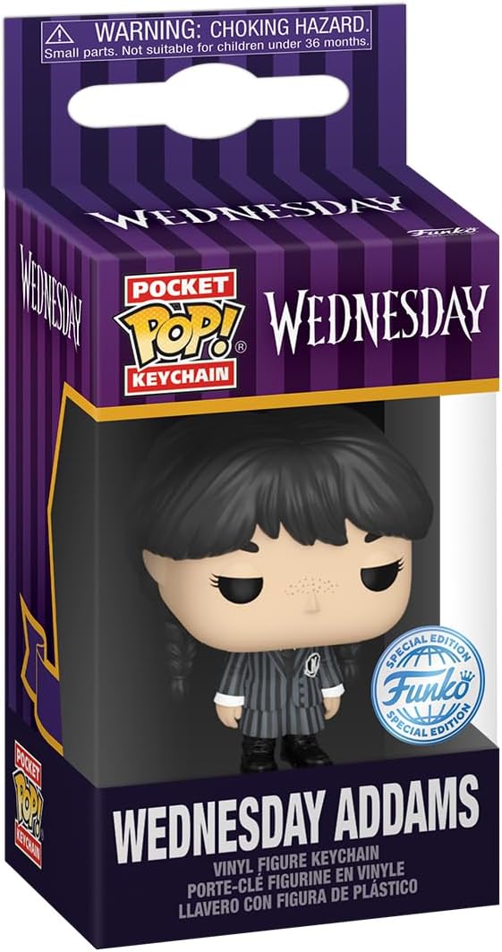 Funko Pop! Keychain: Wednesday Addams - Wednesday Addams - Collectable Vinyl Mini Figure - Novelty Keyring - Christmas Gift - Gift Idea - Official Products - TV Fans 2 Funko Pop! Keychain: Wednesday Addams - Wednesday Addams - Collectable Vinyl Mini Figure - Novelty Keyring - Christmas Gift - Gift Idea - Official Products - TV Fans - الصورة 2