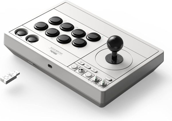 ⁦8BitDo Arcade Stick For Xbox & PC (Windows 10) - White⁩ - الصورة ⁦2⁩