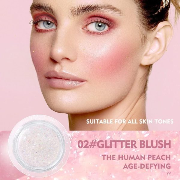 ⁦SWIUKPHE Moisturizing Color Changing Blush, Waterproof Blush Gel, Cheeks & Lips Gloss Glossy Shiny Finish Blush⁩ - الصورة ⁦3⁩