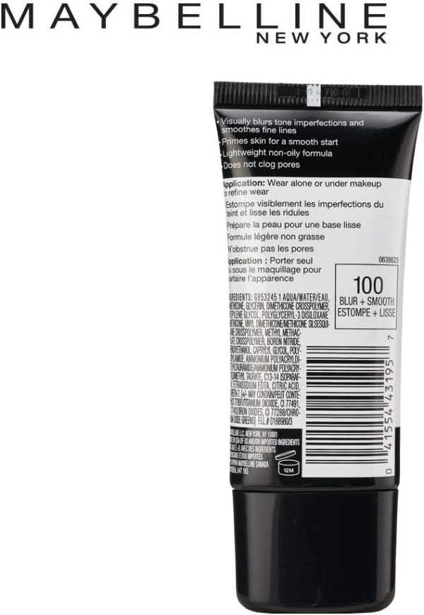 ⁦Maybelline Face Studio Master Prime Face Primer Makeup Base, Blur + Smooth, 1 Count⁩ - الصورة ⁦3⁩