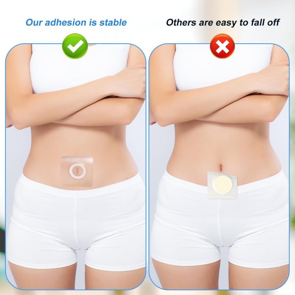 ⁦30PCS Castor Oil Pack Wrap, Self-Adhesive Castor Oil Belly, Button Patch Belly, Button Cleaner, Castor Oil Pads Cover, Absorbent Castor Oil Wraps Castor Oil Belly Wrap for Belly Button⁩ - الصورة ⁦6⁩