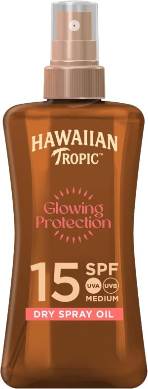 Hawaiian Tropic Tanning Oil Coconut & Guava SPF15 Pump Spray, 200 ml