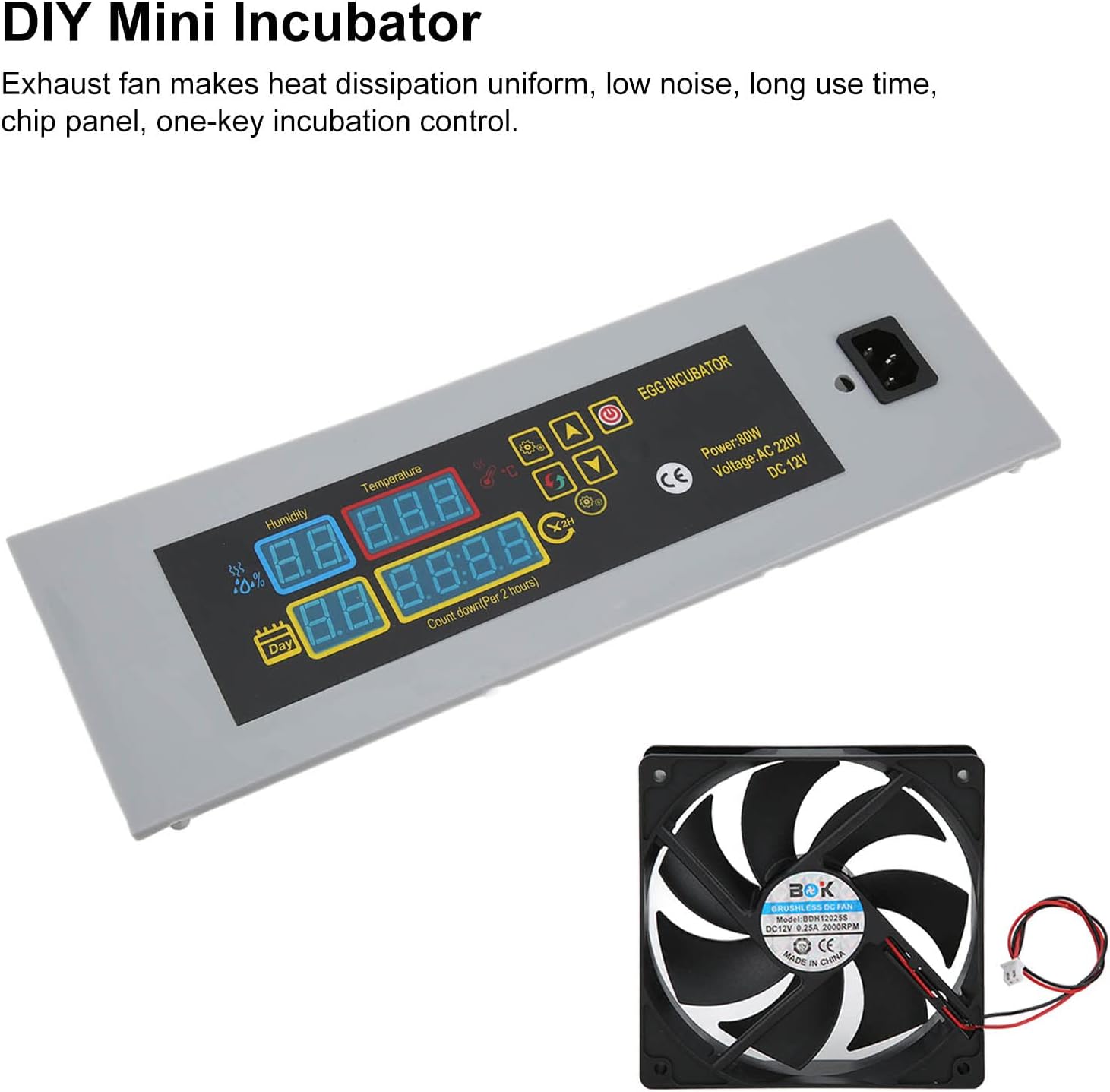 CHDE Digital Mini Fully Automatic Egg Incubator, Digital Poultry Incubator Stable Practical for Egg Incubator for Poultry Incubator(#3) 7 CHDE Digital Mini Fully Automatic Egg Incubator, Digital Poultry Incubator Stable Practical for Egg Incubator for Poultry Incubator(#3) - الصورة 7