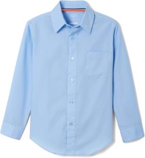 French Toast Boys' Expandable Collar Button Down Dress Shirt with Long Sleeves (Standard & Husky)