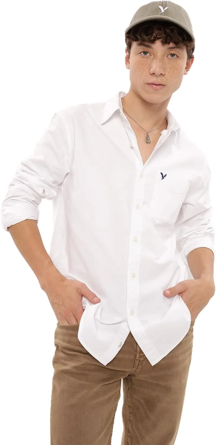 American Eagle Men Everyday Oxford Button-Up Shirt