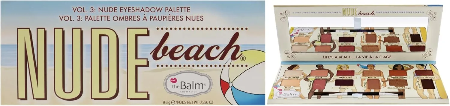 The Balm Nude Beach Eyeshadow Palette (Multicolor, 9.6g)