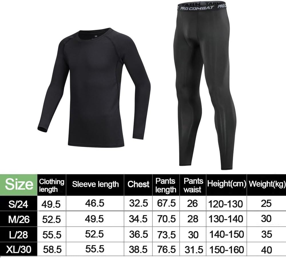 Goodern Kids Compression Sets, Boys and Girls Tracksuit Quick Dry Shirts and Leggings Set, Football Undershirt, Thermal Underwear Suits, Children's Fitness Suits 2 Goodern Kids Compression Sets, Boys and Girls Tracksuit Quick Dry Shirts and Leggings Set, Football Undershirt, Thermal Underwear Suits, Children's Fitness Suits - الصورة 2