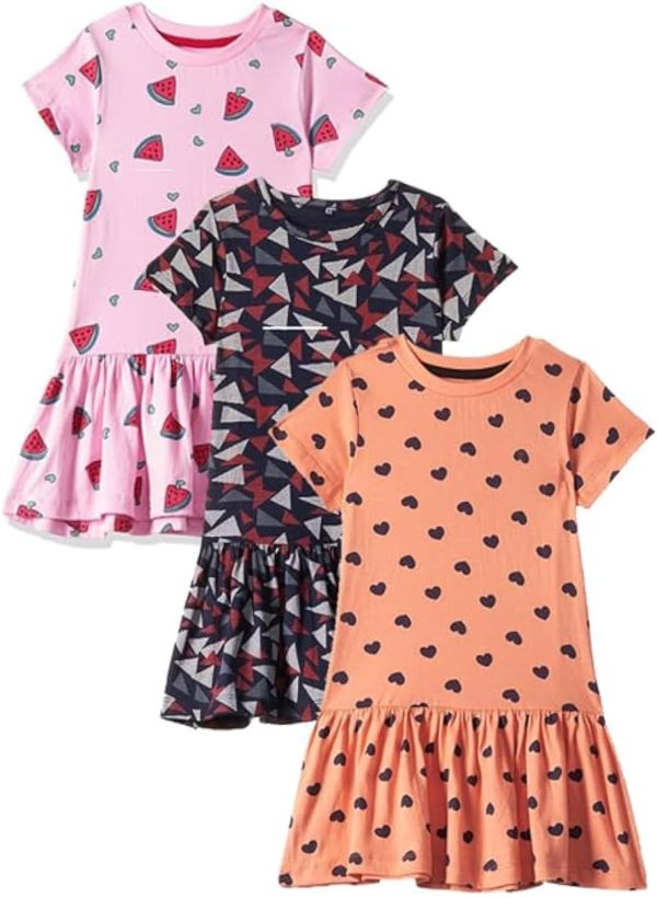 T2F girls Girls Casual dress-DRZ3P01 Casual Dress (pack of 3)