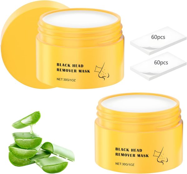 YOUSHEME 2pcs Pore Strips,Deep Cleansing Pore Strips,Nose Plants Blackhead Remover with 100 PCS Strips, Blackhead Remover Peel off Mask from Face & Nose
