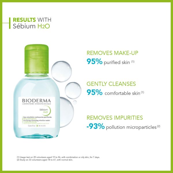 ⁦Bioderma Sebium H2O Purifying Cleansing Micelle Solution by for Unisex - 3.33 oz Cleanser⁩ - الصورة ⁦2⁩
