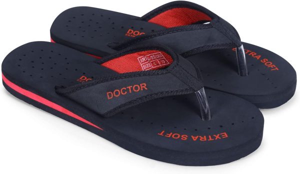 ⁦DOCTOR EXTRA SOFT Doctor Slippers for Women Orthopedic Diabetic Pregnancy Non Slip Lightweight Comfortable Flat Casual Stylish Dr Chappals and House Flip flops For Ladies and Girl?s D-22⁩ - الصورة ⁦4⁩