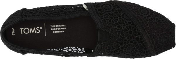 ⁦TOMS Womens 10016254 Blk Moroccan Crochet Wm Alpr Espblack⁩ - الصورة ⁦5⁩