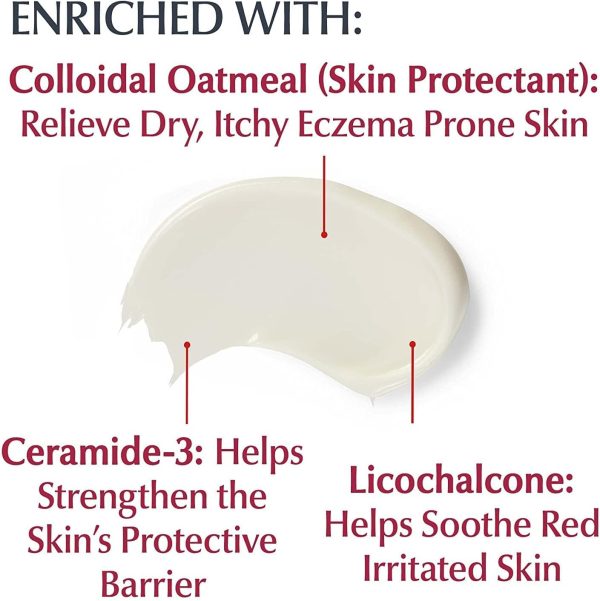 ⁦Eucerin Eczema Relief Body Creme 8 oz (Pack of 5)⁩ - الصورة ⁦3⁩