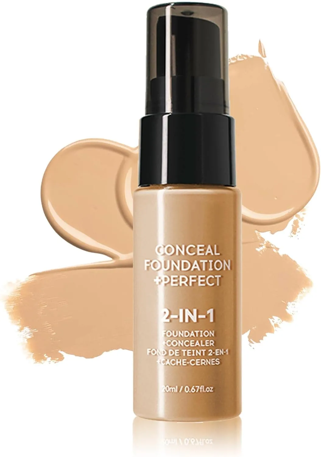NALACAL 2 in 1 Concealer Full Coverage Foundation for Mature Skin, Oil Control Matte Liquid Makeup, Waterproof Base De Maquillaje, High Coverage - 02 Natural