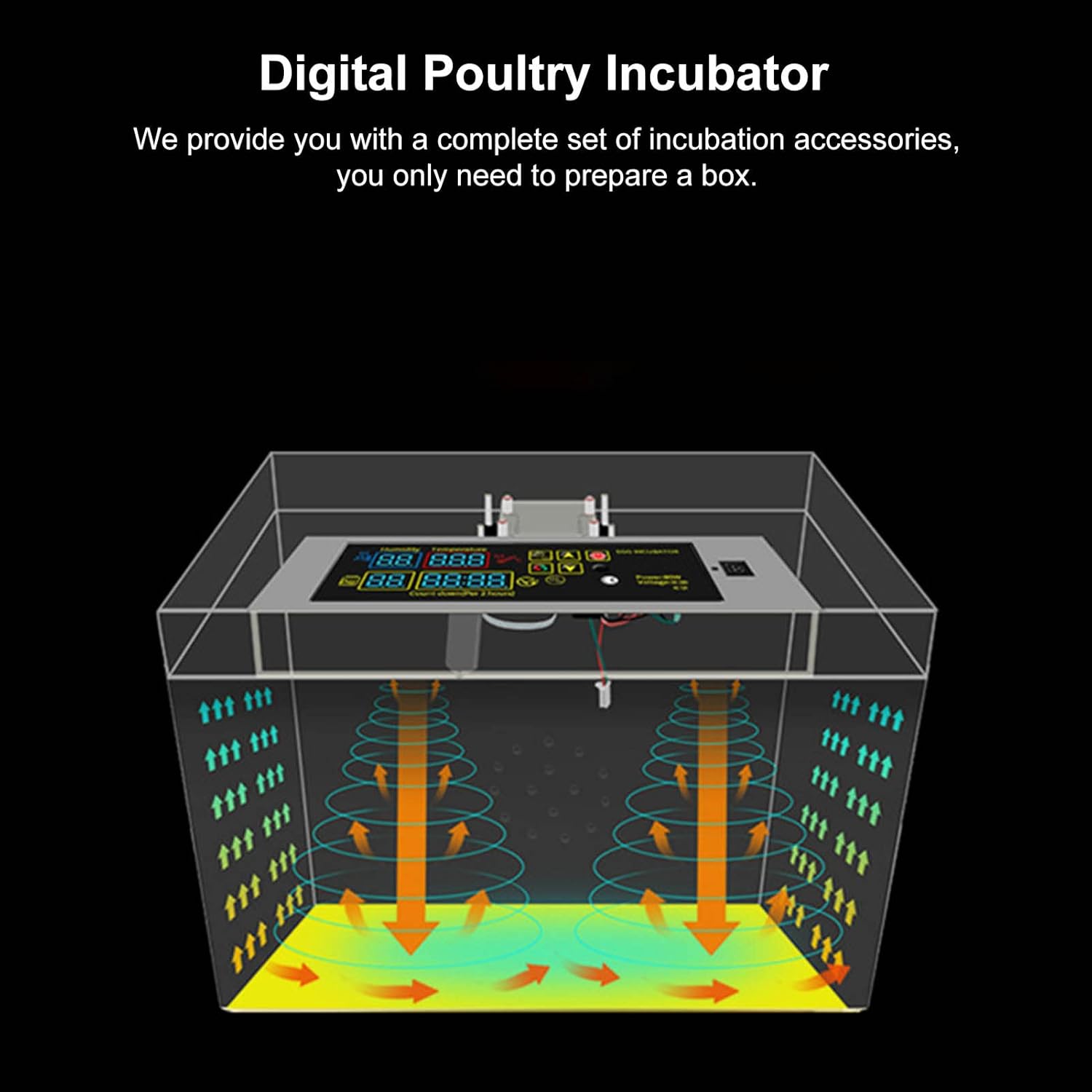 CHDE Digital Mini Fully Automatic Egg Incubator, Digital Poultry Incubator Stable Practical for Egg Incubator for Poultry Incubator(#3) 4 CHDE Digital Mini Fully Automatic Egg Incubator, Digital Poultry Incubator Stable Practical for Egg Incubator for Poultry Incubator(#3) - الصورة 4
