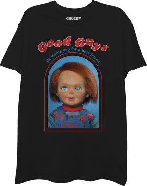 Chucky mens Chucky Child's Play Good Guys Men's Short Sleeve T-shirt Chucky Child's Play Men's Short Sleeve Fashion T-shirt