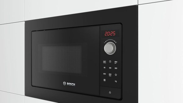 ⁦Bosch BFL623MB3 Series 2 Built-in Microwave, 38 x 60 cm, 800 W, Turntable 27 cm, Left Door Hinge, AutoPilot 7 7 Automatic Programmes, Cleaning Support, LED Touch Display⁩ - الصورة ⁦2⁩
