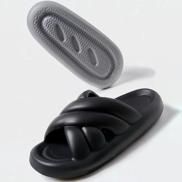 ⁦Bathroom Slippers Women's EVA Cloud Indoor Slippers Ultra-Light Non-slip Summer Couple -HXX⁩ - الصورة ⁦5⁩