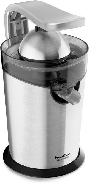Moulinex PC700D Vitapress Pro Citrus Juicer, Stainless Steel, Black