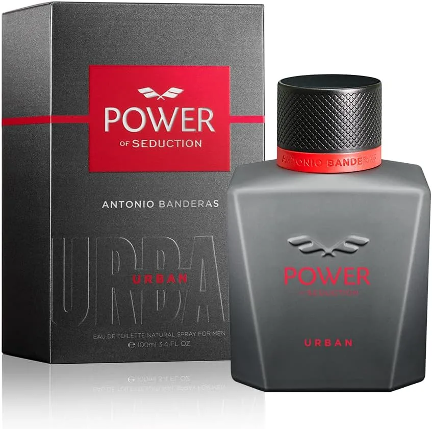 Antonio Banderas Perfumes - Power of Seduction Urban, Eau de Toilette Spray for Men, Aromatic and Woody Fragrance with Citrus, Mandarin, Lavender, Sandalwood and Vanilla - 3.4 Fl Oz