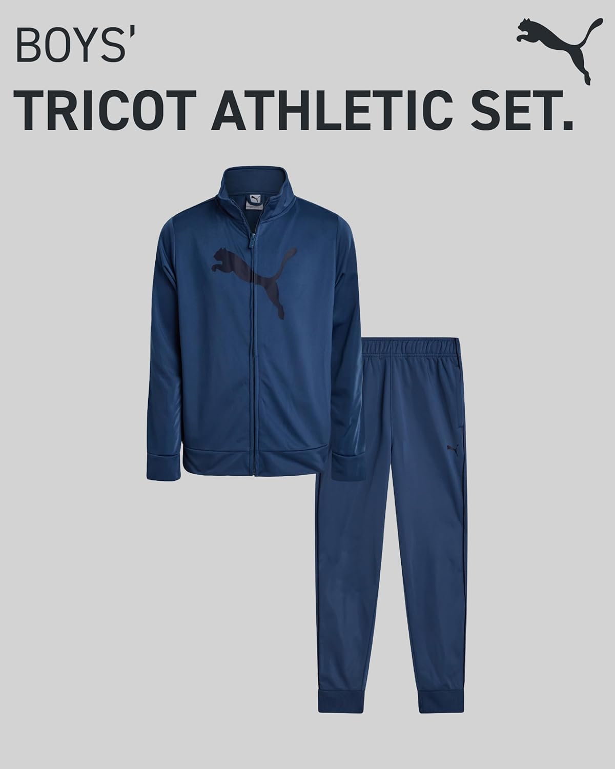 طقم سروال للأولاد - طقم ملابس رياضية من التريكو، سويت شيرت بسحاب وسروال رياضي اكتيف - طقم ملابس رياضية للأولاد من بوما، لعمر 4-16 عامًا، قطعتين 2 طقم سروال للأولاد - طقم ملابس رياضية من التريكو، سويت شيرت بسحاب وسروال رياضي اكتيف - طقم ملابس رياضية للأولاد من بوما، لعمر 4-16 عامًا، قطعتين - الصورة 2